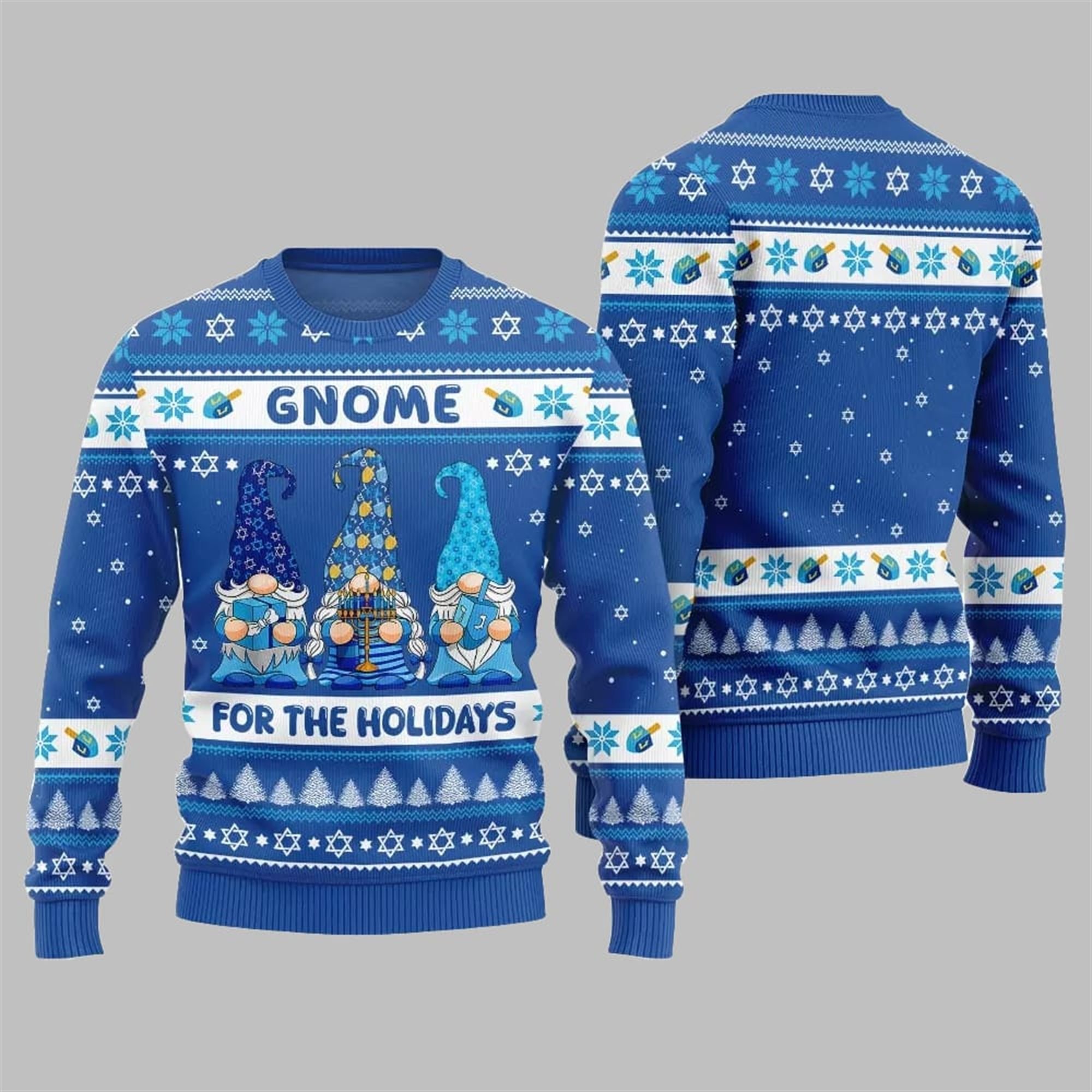 Gnome For The Holidays Ugly Sweater 2025 Hanukkah 1 Gnome For The Holidays Ugly Sweater 2025 Hanukkah 1