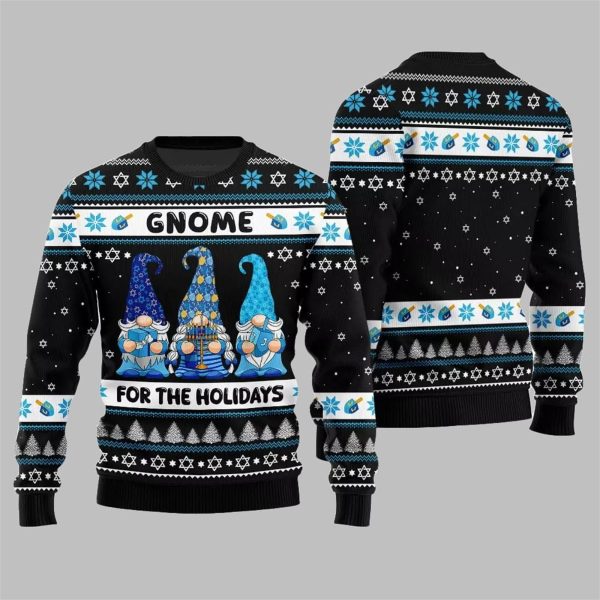 Gnome For The Holidays Ugly Sweater 2025 Hanukkah 2
