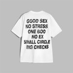 Good Sex No Stress One Boo No Ex Small Cirle Big Checks Shirt