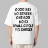 Good Sex No Stress One Boo No Ex Small Cirle Big Checks Shirt 2