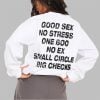 Good Sex No Stress One Boo No Ex Small Cirle Big Checks Shirt 3