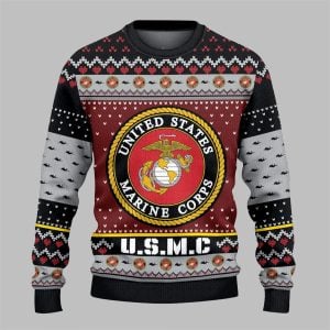2025 Christmas USMC Ugly Christmas Sweater 1
