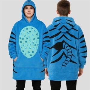 Blue Tiger Cosplay Blanket Hoodie 1