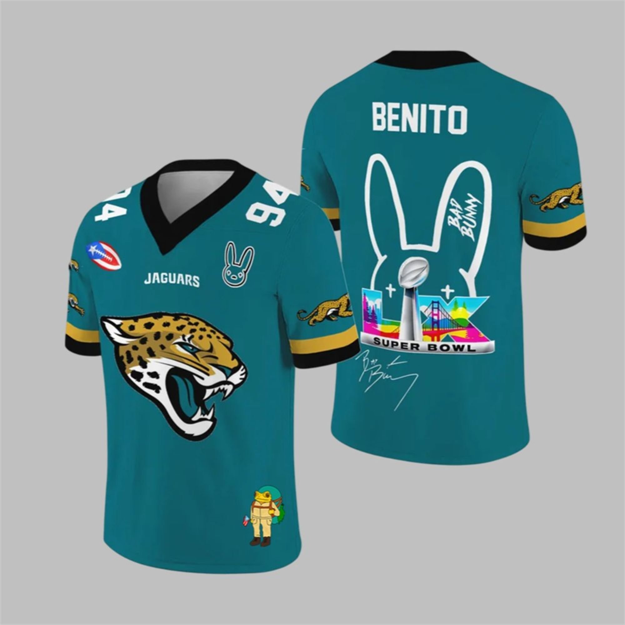 Jaguars Bad Bunny Bowl LX 2025 2026 Jersey 1 1 Jaguars Bad Bunny Bowl LX 2025 2026 Jersey 1 1