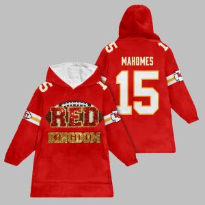 2025 KC Chiefs Red Kingdom Blanket Hoodie 1