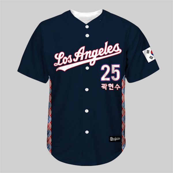 Korean Heritage Night Los Angeles Dodgers Baseball Jersey 2
