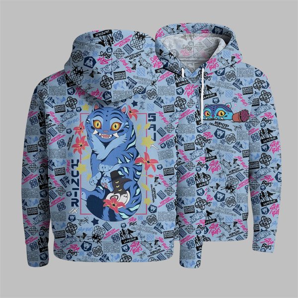 Kpop Huntrix Saja Boys Derpy Tiger Hoodie 1