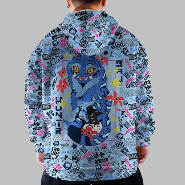 Kpop Huntrix Saja Boys Derpy Tiger Hoodie 3