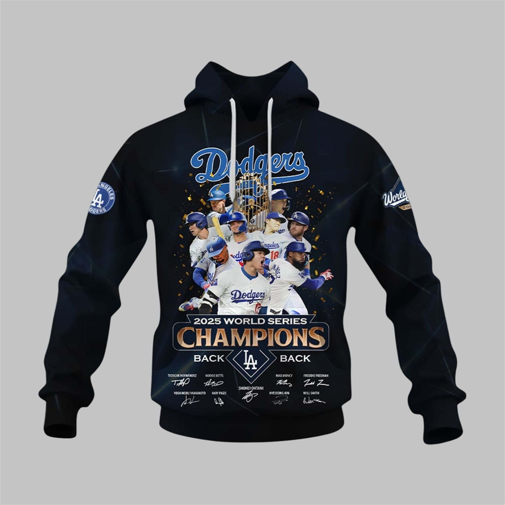 LA Dodgers 2025 World Series Champions Back 2 Back Hoodie 1 LA Dodgers 2025 World Series Champions Back 2 Back Hoodie 1