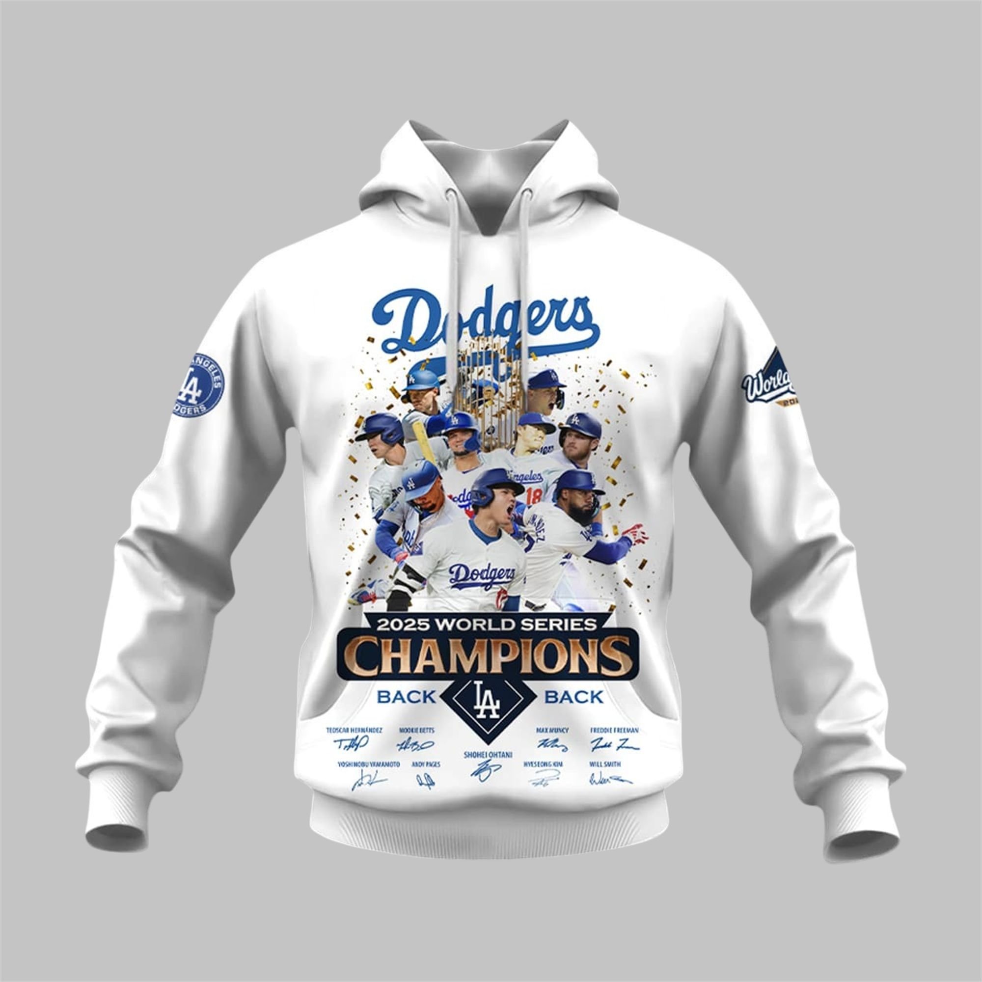 LA Dodgers 2025 World Series Champions Back 2 Back Hoodie 2 LA Dodgers 2025 World Series Champions Back 2 Back Hoodie 2