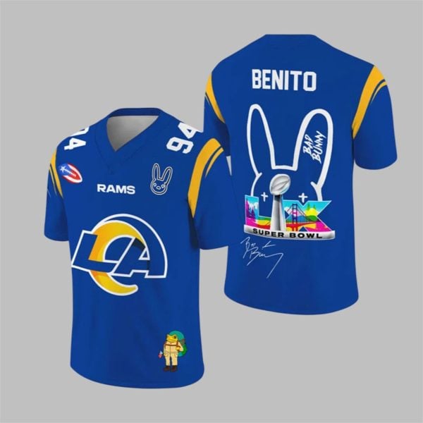 LA Rams Bad Bunny Bowl LX 2025 2026 Jersey 1 1