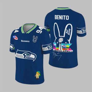 Seahawks Bad Bunny Bowl LX 2025 2026 Jersey 1 1