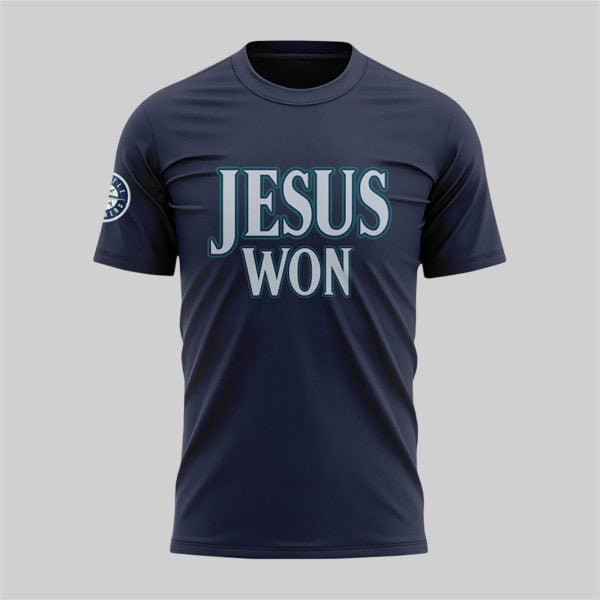Logan Gilbert Mariners Jesus Won Shirt 3
