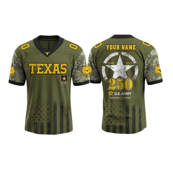 Longhorns 250 US Army Birthday Jersey 1 2