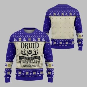 2025 Christmas DnD Druid The Champion Of Nature Ugly Sweater 1 1