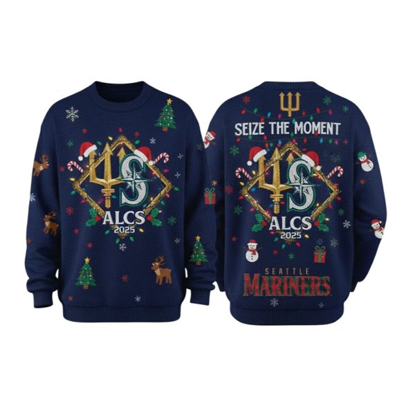 Mariners ALCS 2025 Seize The Moment Ugly Christmas Sweater 1 2