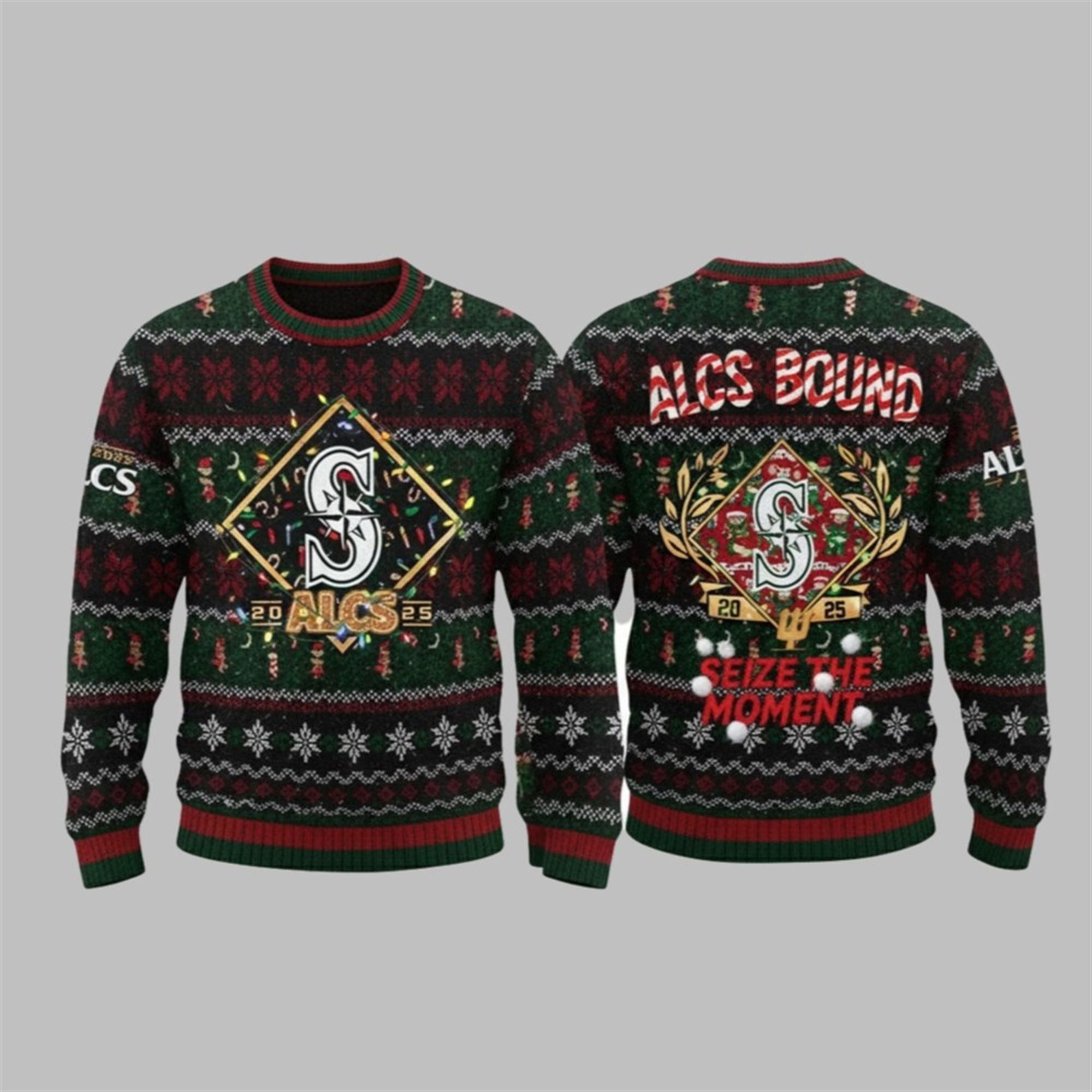 Mariners ALCS Bound 2025 Ugly Christmas Sweater 1 1 Mariners ALCS Bound 2025 Ugly Christmas Sweater 1 1