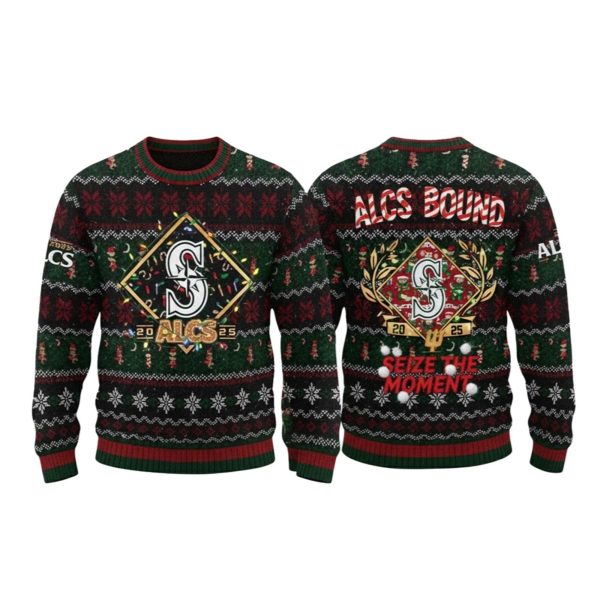 Mariners ALCS Bound 2025 Ugly Christmas Sweater 1 2
