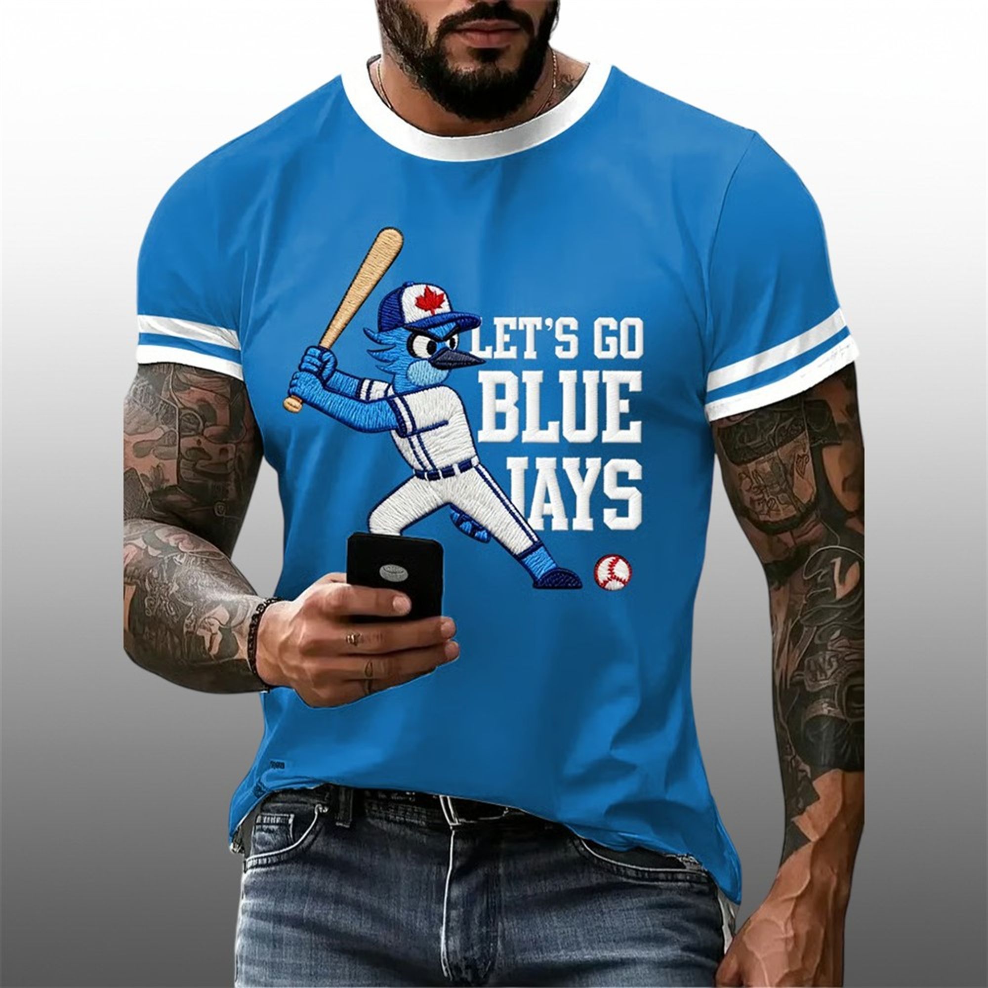 Men's 2025 Let's Go Blue Jays Short Sleeve T-Shirt 1 Mens 2025 Lets Go Blue Jays Short Sleeve T Shirt