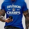 Men's Blue Jays Division 2025 Champs Print Casual T-Shirt 4 Men's Blue Jays Division 2025 Champs Print Casual T-Shirt