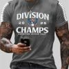 Men's Blue Jays Division 2025 Champs Print Casual T-Shirt 7 Mens Blue Jays Division 2025 Champs Print Casual T Shirt 3