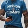 Men's Blue Jays Division 2025 Champs Print Casual T-Shirt 8 Mens Blue Jays Division 2025 Champs Print Casual T Shirt 4