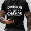 Men's Blue Jays Division 2025 Champs Print Casual T-Shirt 9 Mens Blue Jays Division 2025 Champs Print Casual T Shirt 5