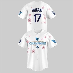 78 Dodgers Ohtani 2025 NL Champions Cherry Blossom Jersey 1