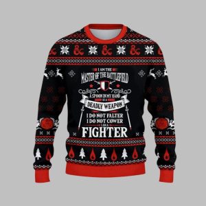 2025 Christmas DnD I am the Master of the Battlefield Ugly Sweater 1 1