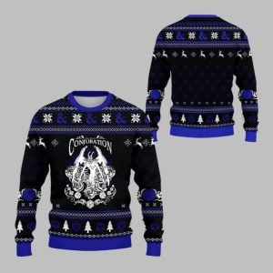 2025 Christmas DnD Conjuration Ugly Christmas Sweater 1 1