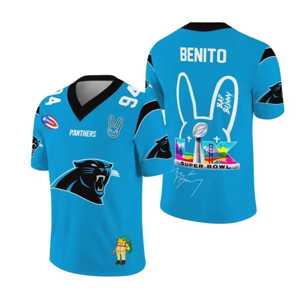 Panthers Bad Bunny Bowl LX 2025 2026 Jersey 1 2