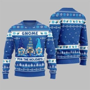 Gnome For The Holidays Ugly Sweater 2025 Hanukkah 1