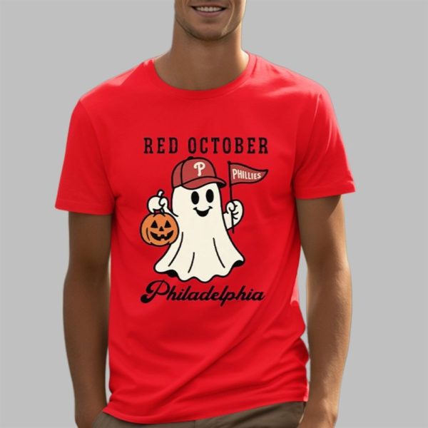 Phillies Red October Halloween Ghost Shirt 5 3
