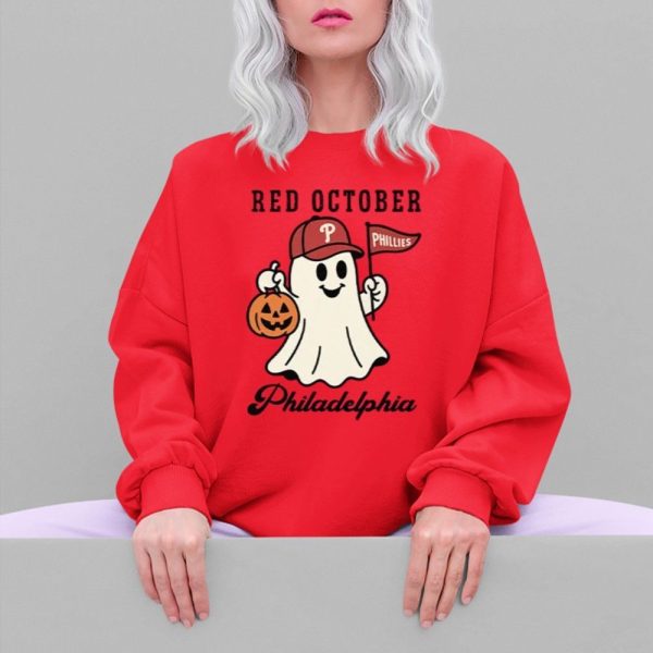 Phillies Red October Halloween Ghost Shirt 5 4