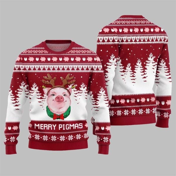 Pig Merry Pigmas Ugly Sweater 2025 Christmas 1