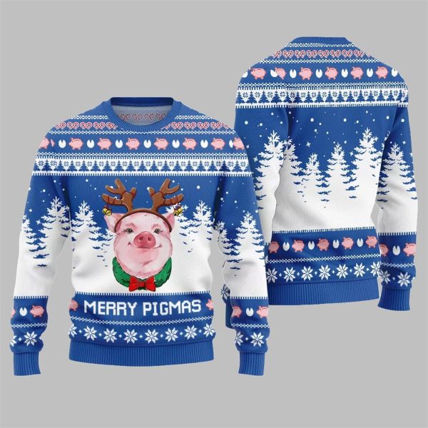 Pig Merry Pigmas Ugly Sweater 2025 Christmas 2