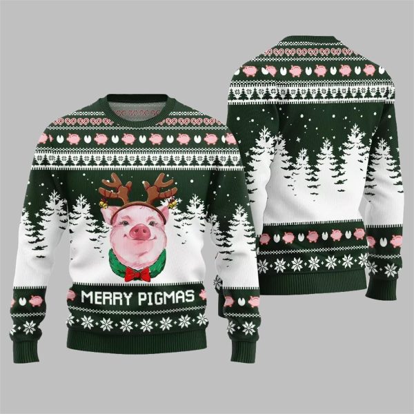 Pig Merry Pigmas Ugly Sweater 2025 Christmas 4