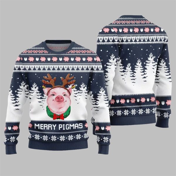 Pig Merry Pigmas Ugly Sweater 2025 Christmas 5
