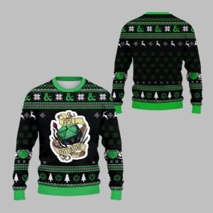 2025 Christmas DND Roll Initiative Ugly Sweater 1 1