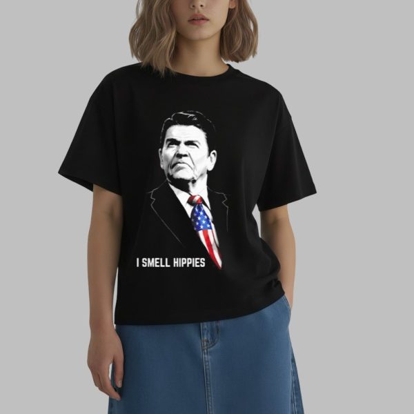 Ronald Reagan I Smell Hippies Shirt 0 2