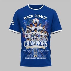 LA Dodgers Back 2 Back World Series Champions 2024 2025 Shirt 1