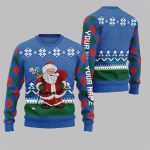 Santa Playing Golf Ugly Sweater 2025 Christmas