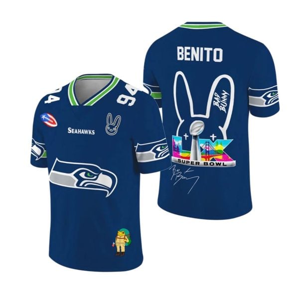 Seahawks Bad Bunny Bowl LX 2025 2026 Jersey 1 2
