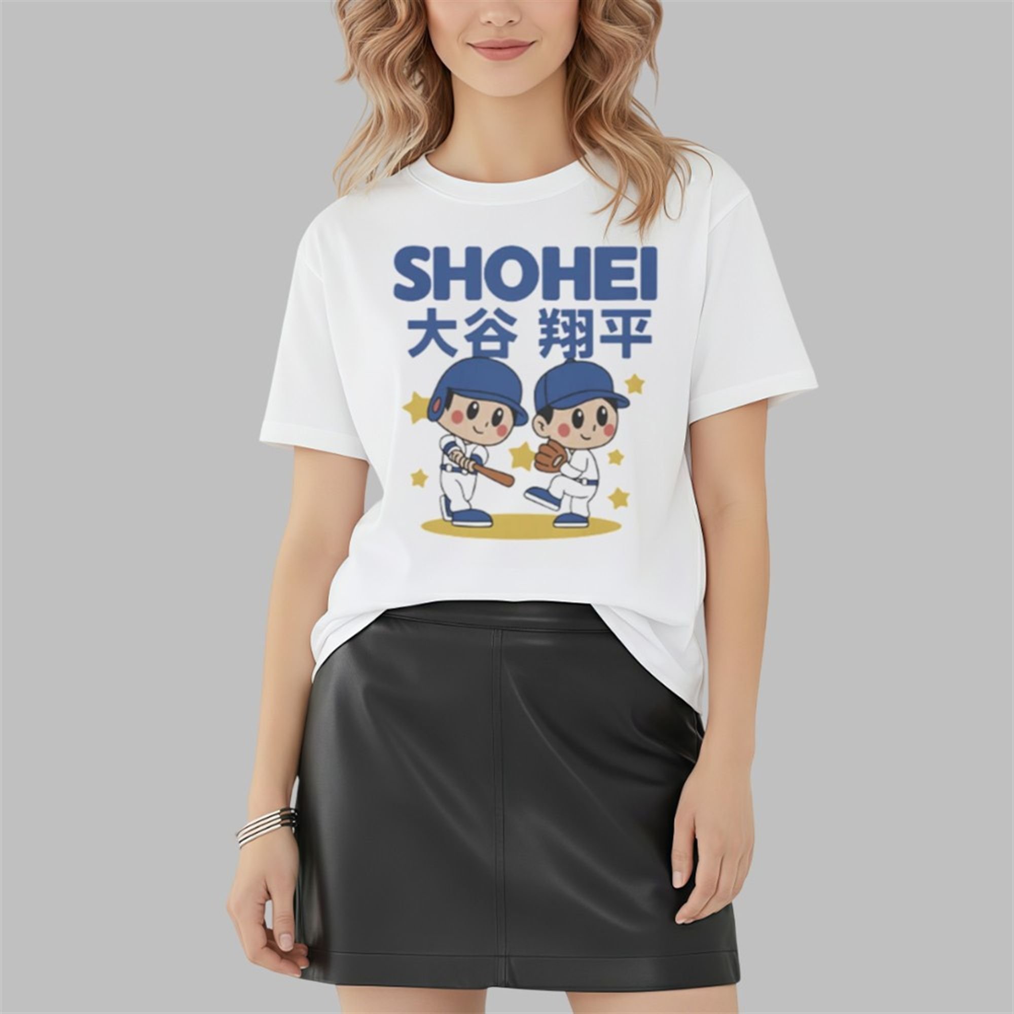 Shohei Ohtani Superstar Cartoon Baseball Shirt 3 4 Shohei Ohtani Superstar Cartoon Baseball Shirt 3 4