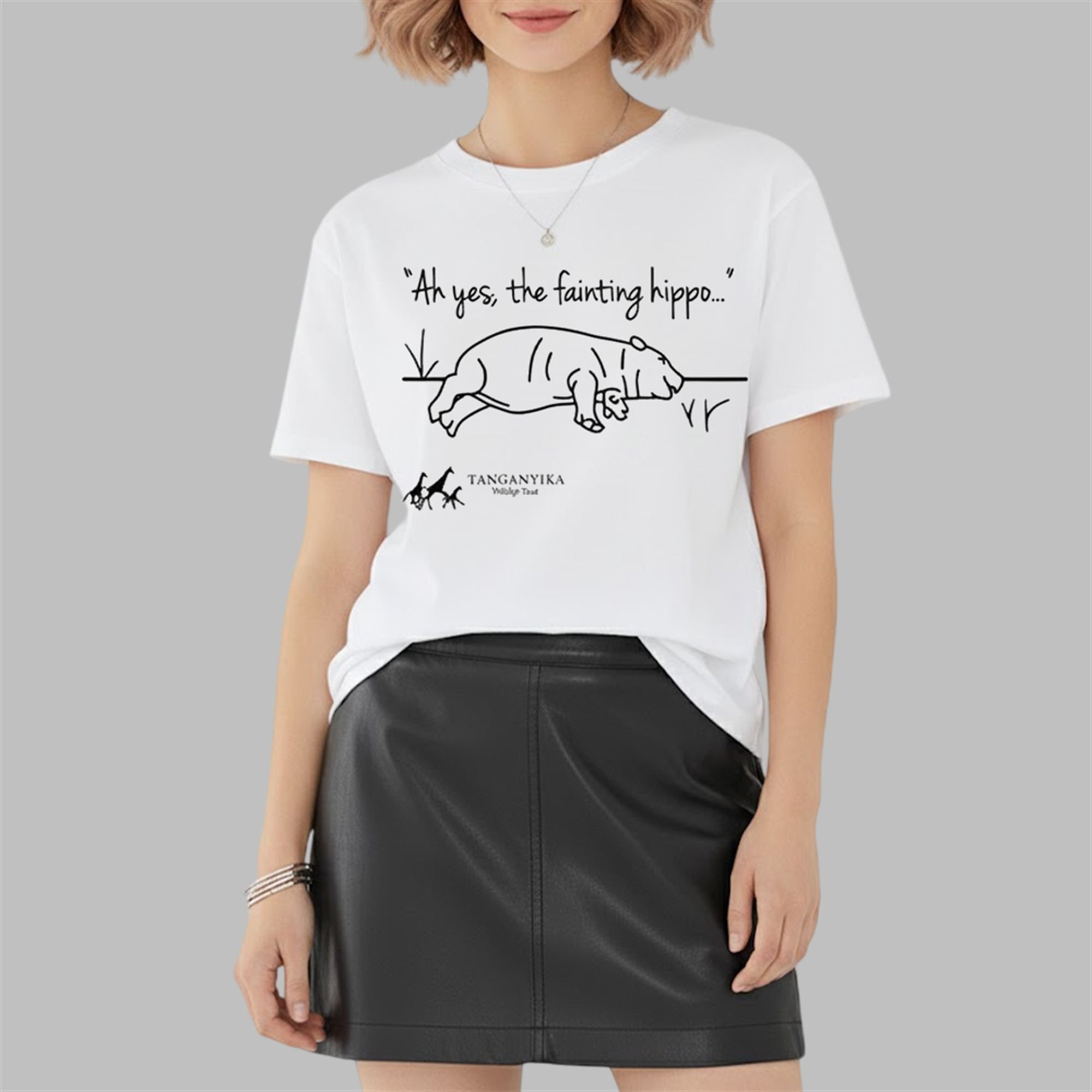 Tanganyika Wildlife Park Fainting Hippo Shirt 3 4 Tanganyika Wildlife Park Fainting Hippo Shirt 3 4