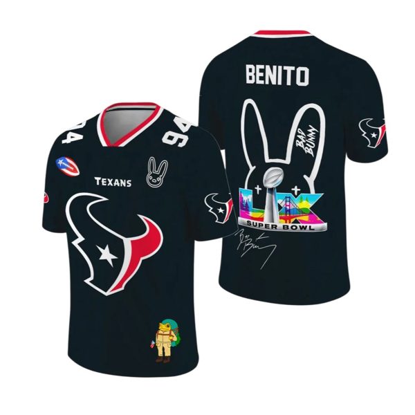 Texans Bad Bunny Bowl LX 2025 2026 Jersey 1 2