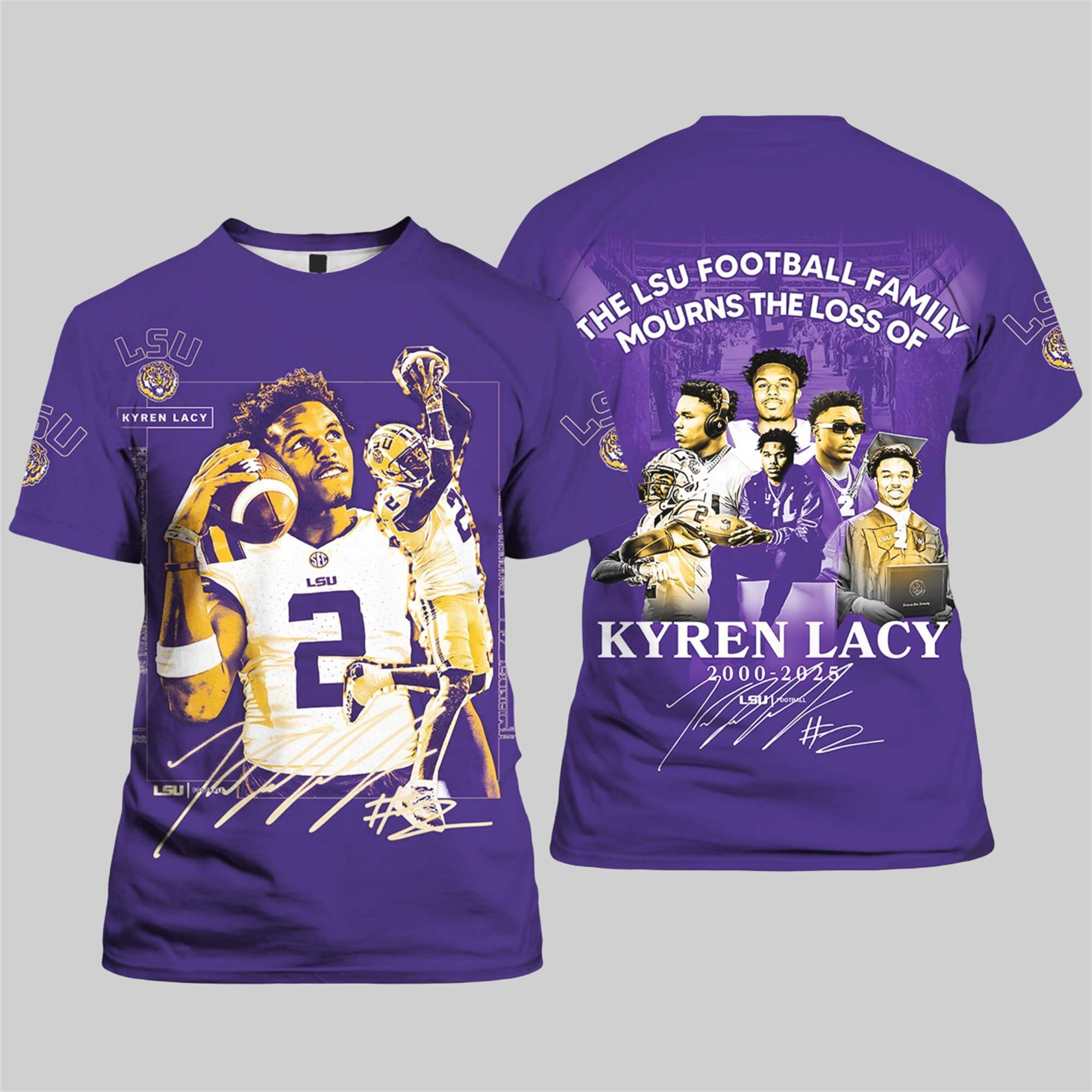 The LSU Football Family Mourns The Loss Of Kyren Lacy 2000-2025 Shirt The LSU Football Family Mourns The Loss Of Kyren Lacy 2000-2025 Shirt