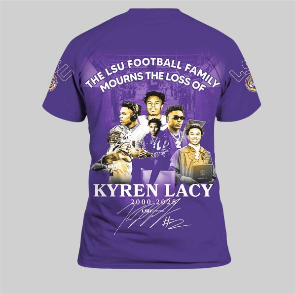 The LSU Football Family Mourns The Loss Of Kyren Lacy 2000 2025 Shirt 3