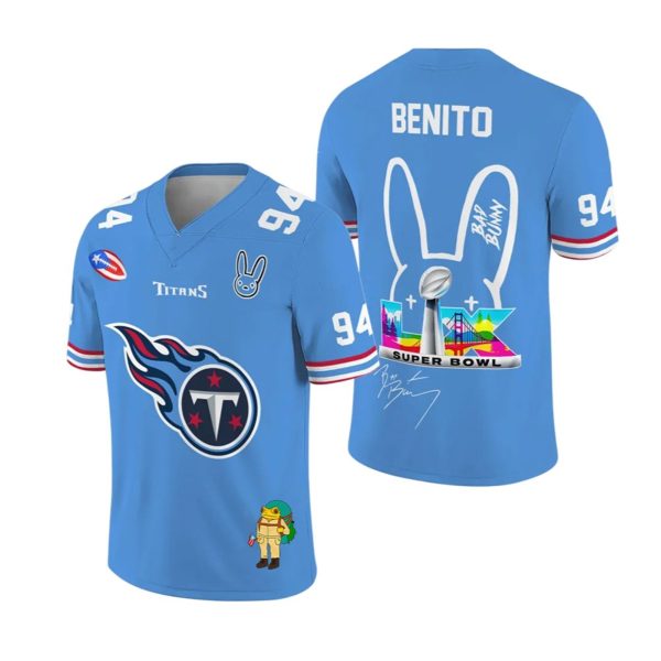 Titans Bad Bunny Bowl LX 2025 2026 Jersey 1 2