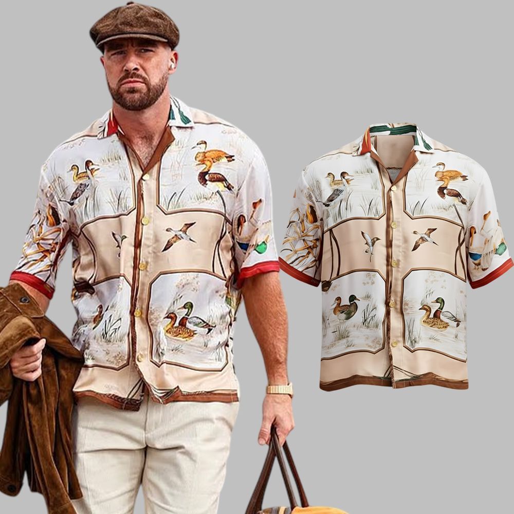 Travis Kelce Wood Duck Hawaiian Shirt 9